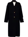 Golden Goose Navy Single-breasted Coat In Dark Blue
