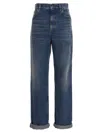 Golden Goose Relaxed Wide-leg Denim Jeans In Medium Stone Wash In Navy Blue