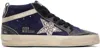 Golden Goose Navy Mid Star Sneakers In 50828 Blue/navy