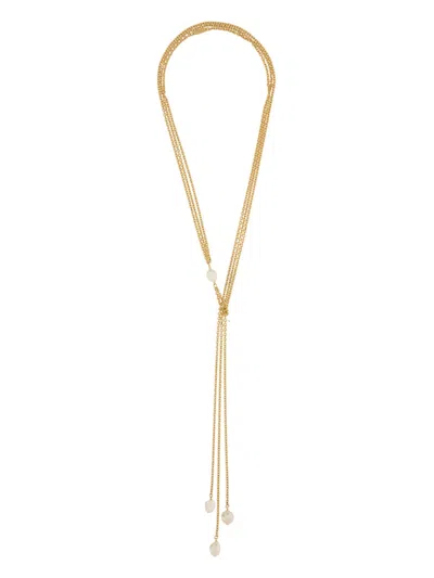 Golden Goose Necklace With Pearls