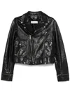 Golden Goose Smooth Leather Motorcycle Jacket In Black