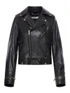 Golden Goose Destiny Slim Leather Jacket In Black