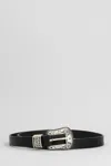 Golden Goose Belt New Tex Belts In Dark Brown Leather In Black
