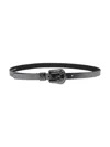 Golden Goose New Belt Lace Metallic Patent Leather In Black