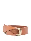 Golden Goose Adjustable Length Layered Tex Belt In Brown