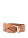 Golden Goose Adjustable Length Layered Tex Belt In Brown