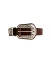 Golden Goose Brown Vita Embellished Buckle Belt In Brown