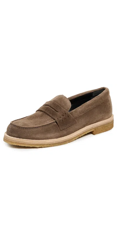 GOLDEN GOOSE NEW TONGUE JERRY LOAFERS TAUPE