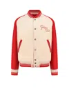 Golden Goose Nic Cotton Jacket With Maxi Golden Club Embroidery In Multi