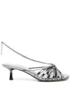 Golden Goose Nico Kitten Heel Shoes In 70323 Rutenio Metal