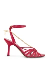 Golden Goose Nico Strappy Leather Ankle-chain Sandals In Red