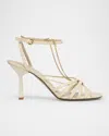 Golden Goose Nico Strappy Chain Python-embossed Sandals In White