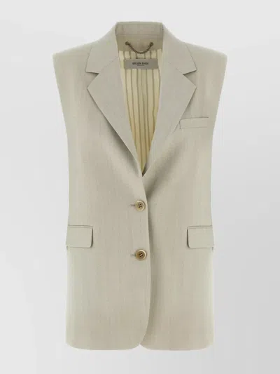 GOLDEN GOOSE 'NICOLE' SLEEVELESS VEST WITH LAPELS AND POCKETS