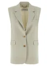 Golden Goose Button-down Gilet In Beige