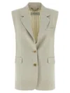 Golden Goose Button-down Gilet In Beige