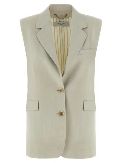 Golden Goose Nicole Vest In Cream