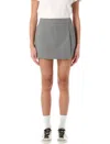Golden Goose Journey Houndstooth Wrap Mini Skort In Black White
