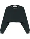 Golden Goose Women Organic Cotton Cropped Sweatshirt In Blue