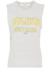 Golden Goose Grey Crewneck Top With Logo Lettering Print On The Front In Grau