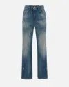 Golden Goose 'norma' Distressed Denim Jeans With Five Pockets