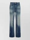 Golden Goose 'norma' Distressed Denim Jeans With Five Pockets