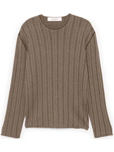 Golden Goose Norton Sweater In Brown Cotton