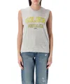 Golden Goose Grey Crewneck Top With Logo Lettering Print On The Front In Grey