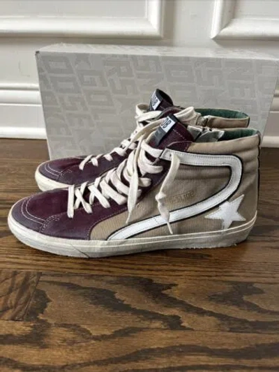 Pre-owned Golden Goose Nwb Suede/leather Slide Classic Sneakers Size 44 11 Tan Merlot