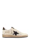 GOLDEN GOOSE NYLON AND LEATHER SNEAKERS WITH ANIMALIER  PATCH