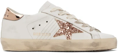 Golden Goose Off-white & Pink Super-star Sneakers In 11705 White/pink