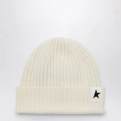 Golden Goose Off White Cap With Little Star In Print