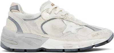 Golden Goose Off-white Dad-star Sneakers In 80185 White/silver