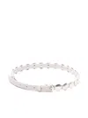 Golden Goose Adjustable Leather Belt With Silver-tone Accents In Off White