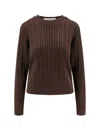 Golden Goose Wool Sweater With Button Detail In Brown