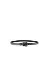 Golden Goose New Belt Lace Metallic Patent Leather In Black