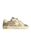Golden Goose Boys Gold Kids Old School Glitter-embellished Leather Low-top Trainers 9-12 Years In Nude