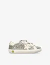 Golden Goose Boys Gold Kids Old School Glitter-embellished Leather Low-top Trainers 9-12 Years In Gold