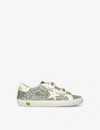 Golden Goose Boys Gold Kids Old School Glitter-embellished Leather Low-top Trainers 9-12 Years In Gold