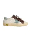 Golden Goose Brown/oth Kids' Old School Leather Low-top Trainers Eur 20 / 4 Uk In Multi