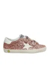 Golden Goose Old School Glitter Leather Sneakers In Pink