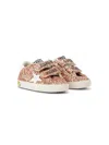Golden Goose Old School Glittered Sneakers With White Star And Heel Tab In Pink & Purple