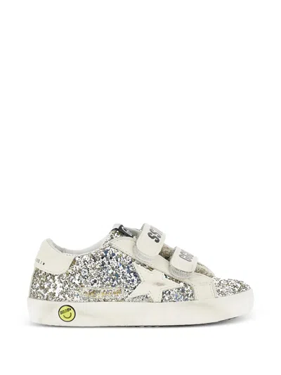 Golden Goose Babies' Old School Glitter-effect Sneakers In Silver