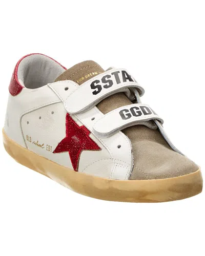 Golden Goose Old School Leather & Suede Sneaker In White