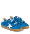 Golden Goose Old School Leather Sneakers In Blue
