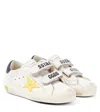 Golden Goose White Old School Sneakers For Kids With Star In Weiss