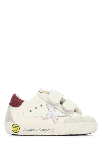 Golden Goose Kids' Old School Leather Upper In Neutral
