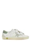 Golden Goose Old School Leather Upper Suede Star Nabuk Heel In White
