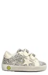 Golden Goose Old School Glitter-embellished Leather Low-top Trainers 6 Months-5 Yea In Beige