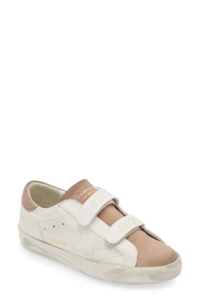 Golden Goose Old School Low Top Sneaker In White/ Pink