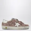 Golden Goose Old School Glitter Leather Sneakers In White